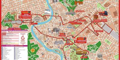 Roma city sightseeing bus route map