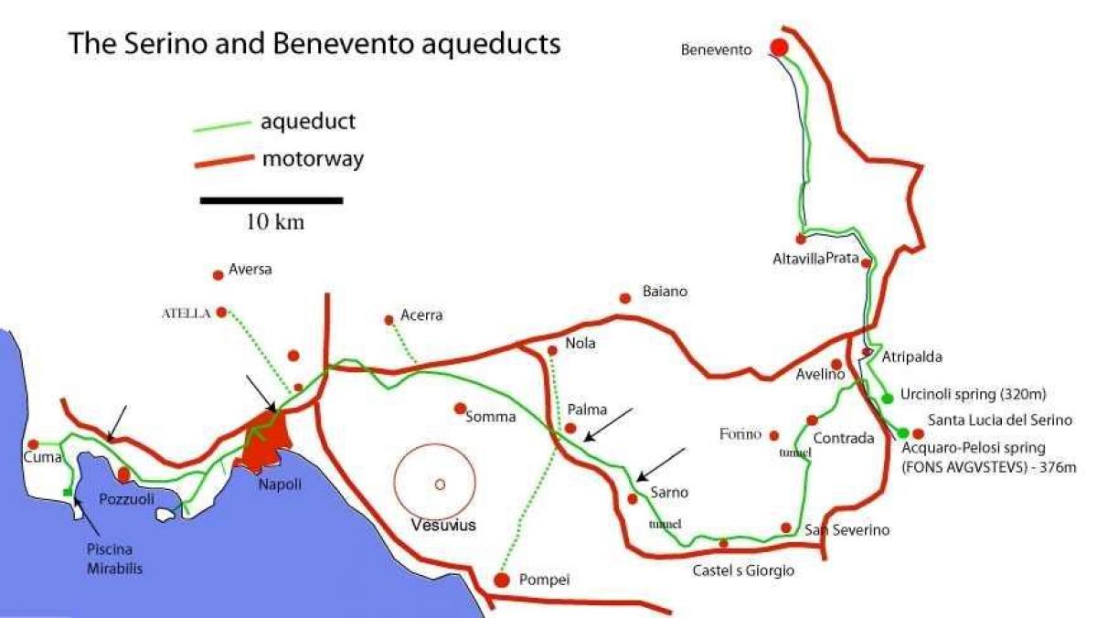Mappa degli acquedotti Romani 
