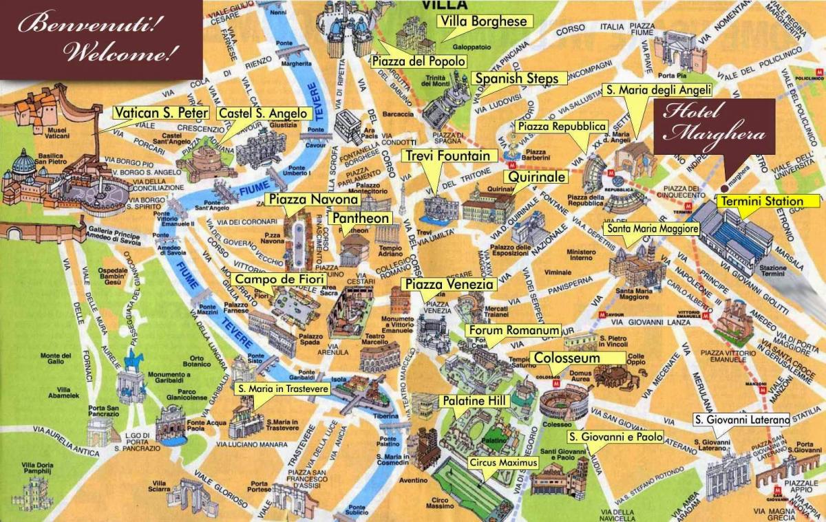 Mappa di Roma guida