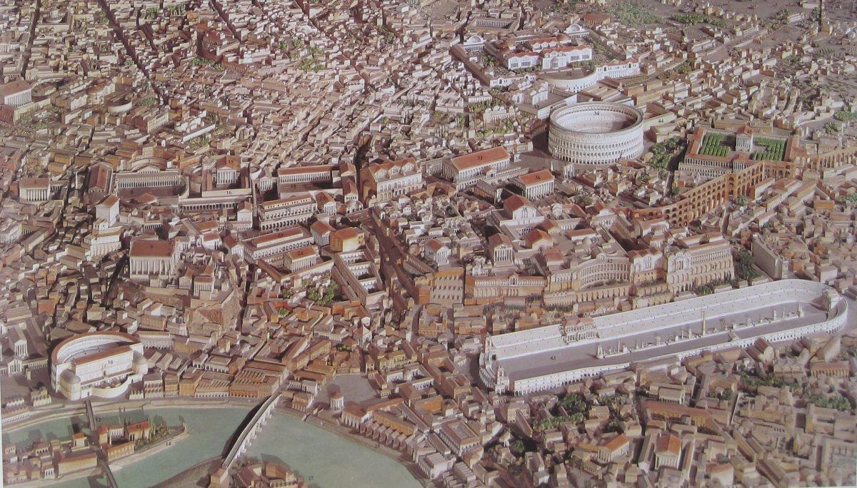 Mappa di Roma antica in 3d