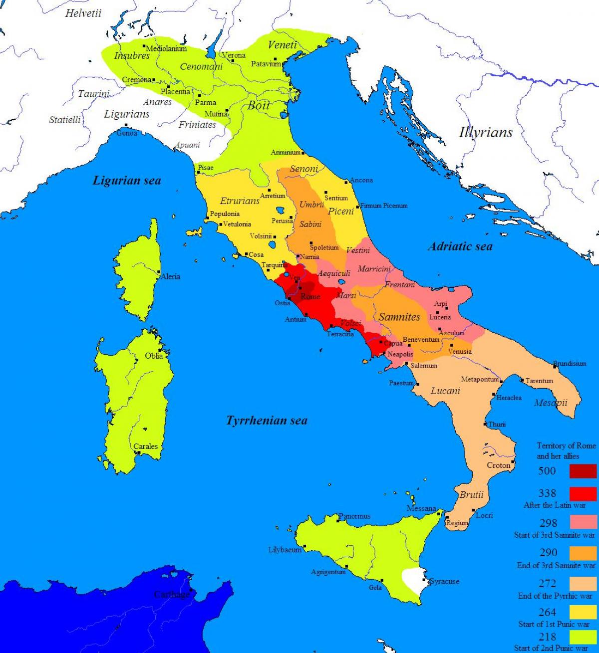 Mappa di Roma antica e dintorni