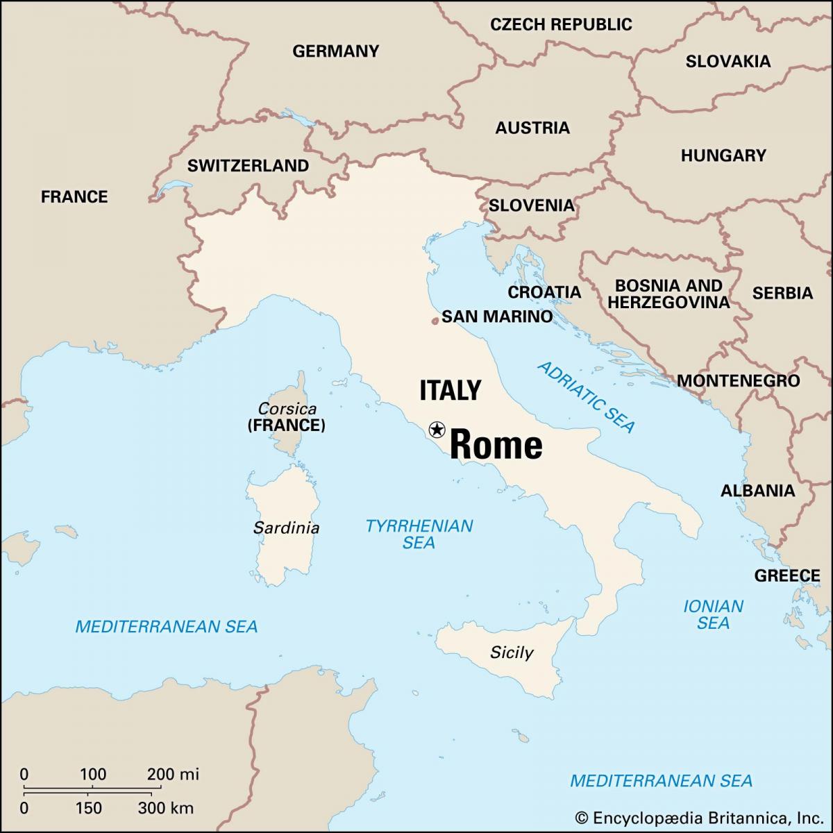 mappa di Roma e dintorni