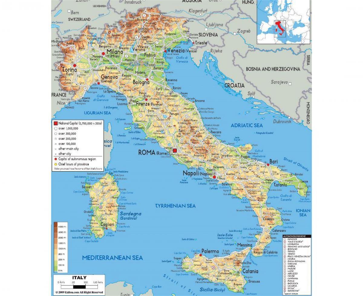 Mappa di fisica di Roma