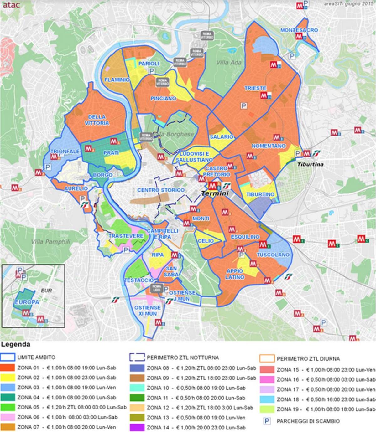 Mappa Quartieri Roma