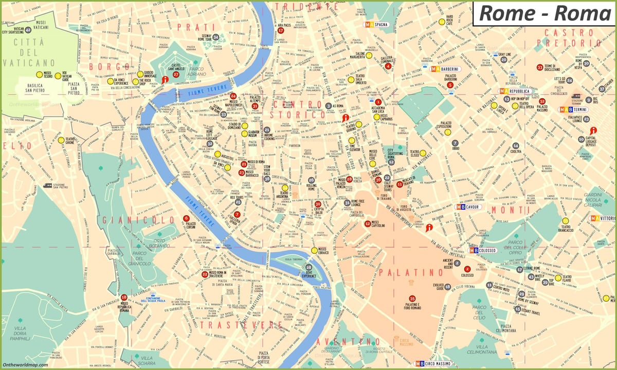 Roma città sulla mappa