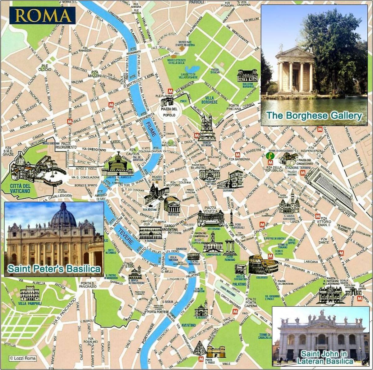 Mappa di punti di interesse di Roma
