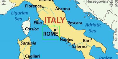 Mappa di Italia mostrando Roma