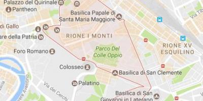Mappa di monti Roma
