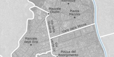 Mappa di prati Roma