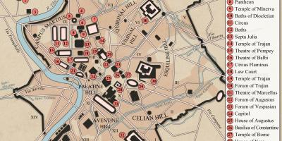 Antica Roma città sulla mappa