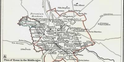Mappa di Roma medievale