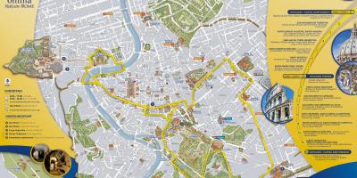 Mappa di Roma open tour bus 